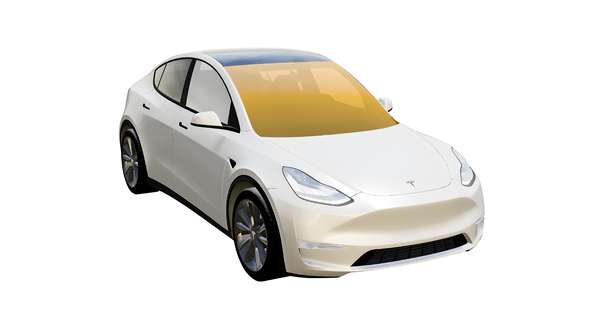 Vehicle diagram showing a full windshield tint applied