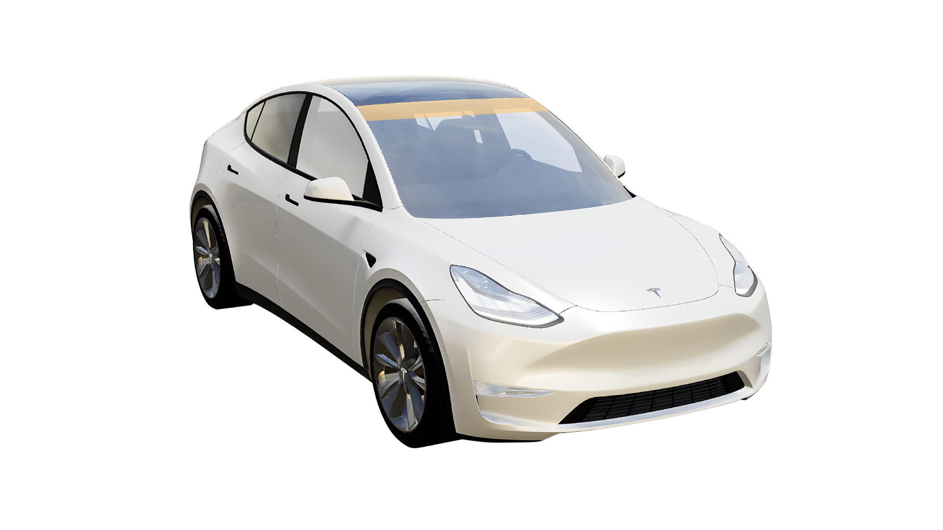 Vehicle diagram showing a tinted brow strip across the top of the windshield